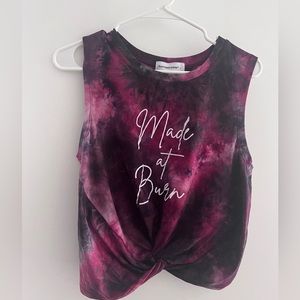 Burn Boot Camp - Made at Burn Tie Dye Tank - Crop Sz Large